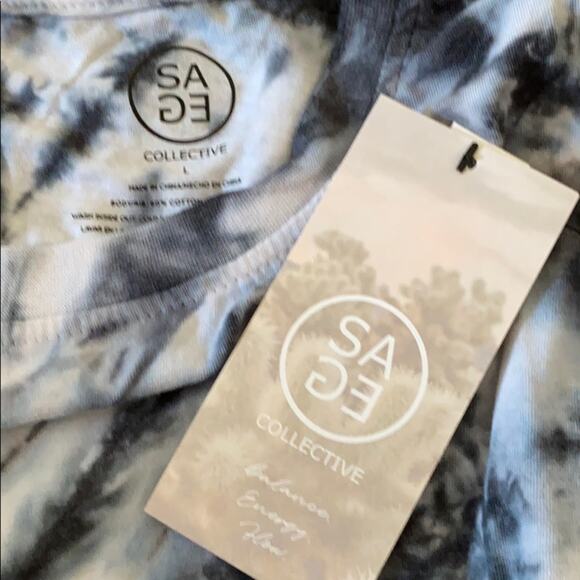 Sage Collective Tie Dye Crew Neck Tank Top - Picture 5 of 5